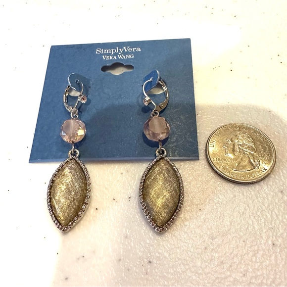 NWT 2 pairs of Simply Vera Vera Wang Earrings- silver tone dangles - Picture 7 of 15